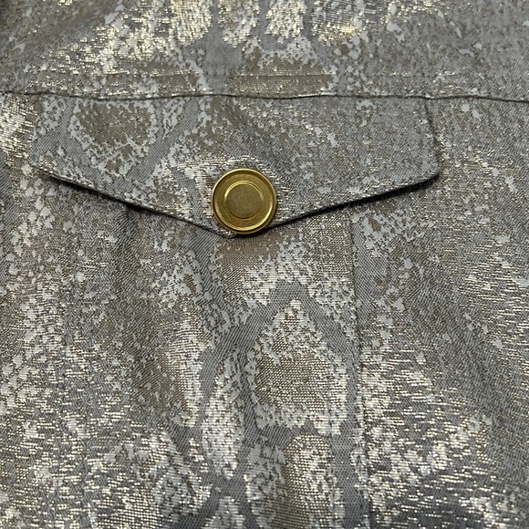 Ruby Rd. Gold shimmer Jacket shacket Size 12 decorative details Shiny - Picture 9 of 14